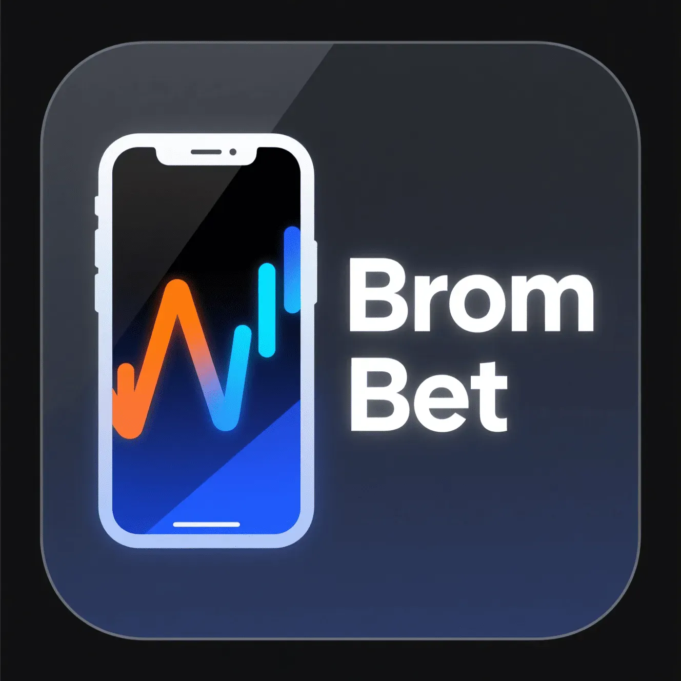 Brom Bet mobile betting platform logo and brand identity