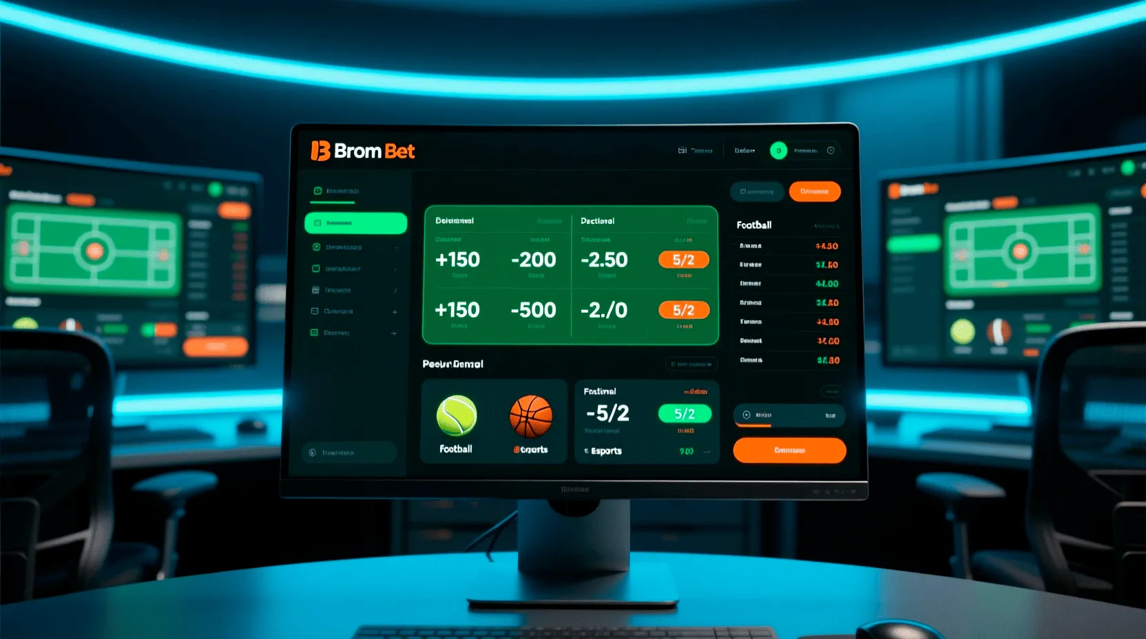 Brom Bet betting odds interface showing various odds formats
