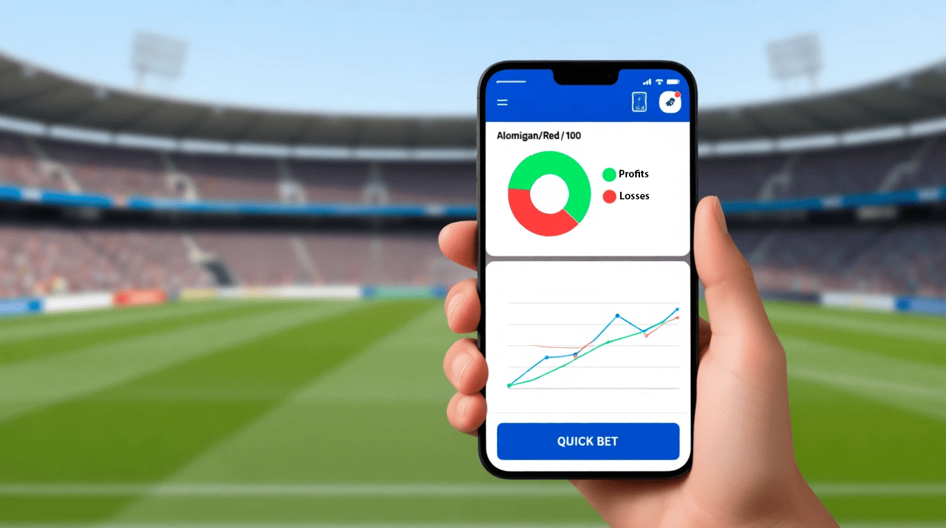 Mobile sports betting app showing live betting interface and quick bet features